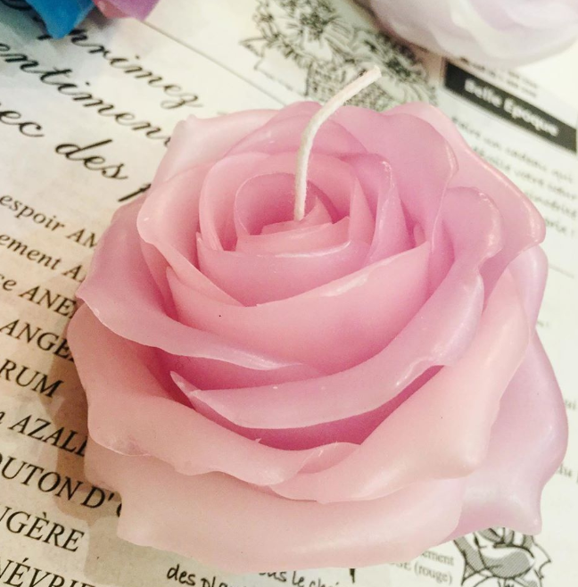 薔薇キャンドル　ピンク